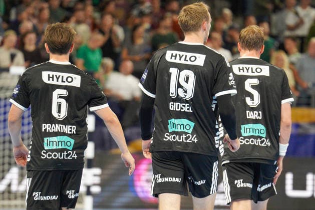 Im Bild: Spieler der Fuechse Berlin nach einem Tor 08.10.2026, Fuechse Berlin - FC Porto, EHF Handball Champions League, Saison 2026 27, Max-Schmeling-Halle Copyright: HMBxMedia xPascalxSpanehl