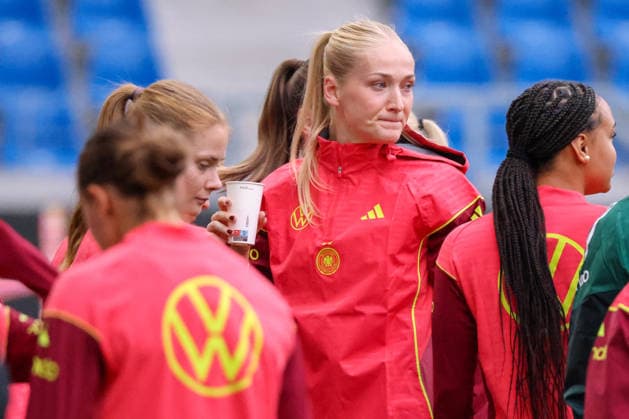 Karlsruhe, Deutschland: 08.10.2026 - Deutsche Fußballnationalmannschaft der Frauen - Abschlusstraining - Testspiel Deutschland vs. Australien Im Bild: Camilla Küver Kuever (Deutschland) Copyright: HMBxMedia MadeleinexFantini