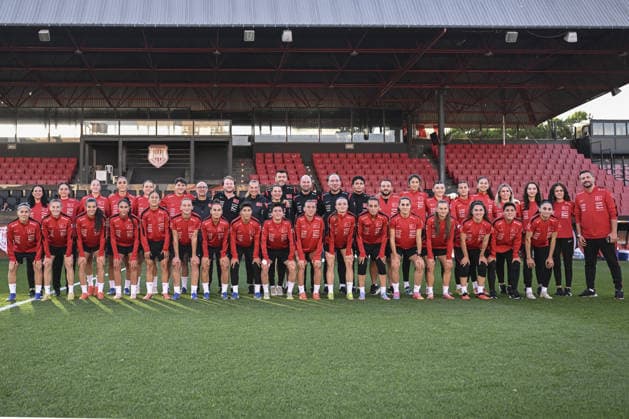 Turkiye Women s National Football Team complete preparations for Slovenia match ISTANBUL, TURKIYE - OCTOBER 08 : Players of the Turkish Women s National Football Team attend a training session ahead of the 2027 FIFA Women s World Cup European Qualifiers play-off first leg match against Slovenia, at Pendik Stadium in Istanbul, Turkiye on October 08, 2026. Fatma Nur Arslan Anadolu Istanbul Turkey. Editorial use only. Please get in touch for any other usage.  Copyright: x2026xAnadoluxFatmaxNurxArslanx