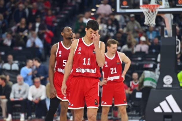 VLADIMIR LUCIC (FCB), Enttaeuschung,Frust,enttaeuscht, frustriert,niedergeschlagen, Basketball Euro League,Saison 2026 2027, FC Bayern Muenchen - Virtus Bologna am 08.10.2026 , S A P G A R D EN