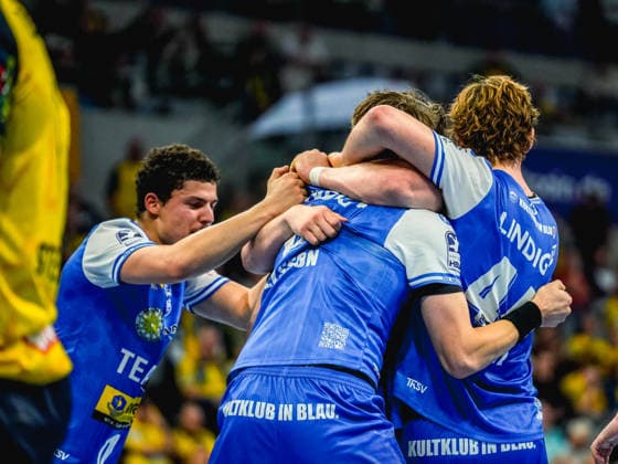 08.10.2026, xwppx, Handball Opel HBL, Rhein-Neckar Loewen - ThSV Eisenach v.l. Jubel TsVH Eisenach
