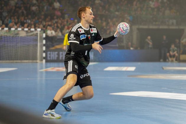 Im Bild: Mathias Gidsel (Fuechse Berlin, 19) am Ball 08.10.2026, Fuechse Berlin - FC Porto, EHF Handball Champions League, Saison 2026 27, Max-Schmeling-Halle Copyright: HMBxMedia xPascalxSpanehl