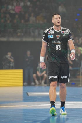 Im Bild: Mijajlo Marsenic (Fuechse Berlin, 93) 08.10.2026, Fuechse Berlin - FC Porto, EHF Handball Champions League, Saison 2026 27, Max-Schmeling-Halle Copyright: HMBxMedia xPascalxSpanehl