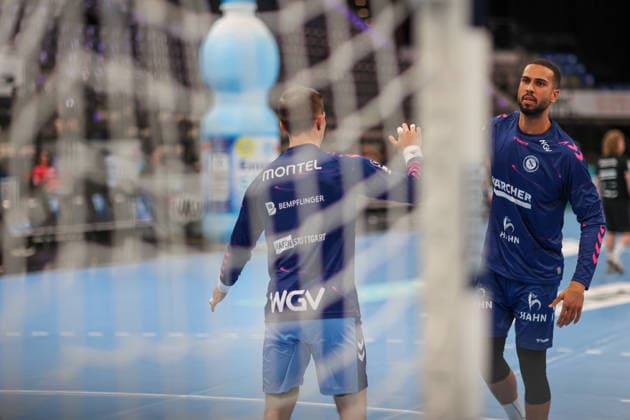 Philipp Ahouansou (TVB Stuttgart, 5) GER, TVB Stuttgart vs. HSG Wetzlar, Handball, Opel Handball-Bundesliga, 8. Spieltag, Spielzeit 2026 2027, 08.10.2026 GER, TVB Stuttgart vs. HSG Wetzlar, Handball, Opel Handball-Bundesliga, 8. Spieltag, Spielzeit 2026 2027, 08.10.2026 Stuttgart Copyright: xEibner-Pressefoto SoerenxHerwegx EP_SHG