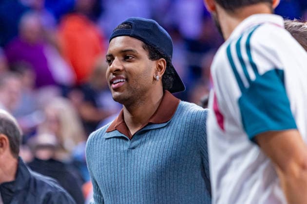 ESP: Euroleague Real Madrid v Partizan Belgrade Rodrygo Goes player of Real Madrid CF during the Euroleague match between Real Madrid and Partizan Mozzart Bet Belgrade played at Movistar Arena Stadium on October 8 2026 in Madrid Spain Madrid Spain Basketball Copyright: xAlbaxPachecox xAgenciaxLOFx
