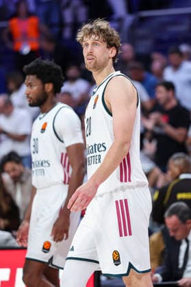 October 8, 2026, Madrid, Madrid, Spain: Mikael Jantunen of Real Madrid looks on during the Euroleague Basketball Regular Season Round 4 game between Real Madrid v Partizan Mozzart Bet Belgrade at Movistar Arena on October 08, 2026 in Madrid, Spain. Madrid Spain - ZUMAa181 20261008_zaa_a181_232 Copyright: xIrinaxR.xHipolitox