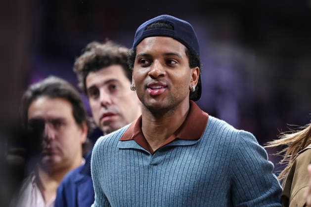 October 8, 2026, Madrid, Madrid, Spain: Rodrygo Goes of Real Madrid is seen during the Euroleague Basketball Regular Season Round 4 game between Real Madrid v Partizan Mozzart Bet Belgrade at Movistar Arena on October 08, 2026 in Madrid, Spain. Real Madrid V Partizan Mozzart Bet Belgrade - Euroleague 2025 2026 - ZUMAa181 20261008_zaa_a181_241 Copyright: xIrinaxR.xHipolitox