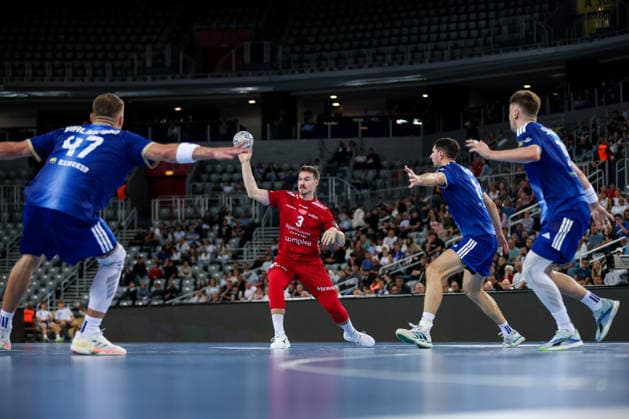 HC Zagreb v Aalborg Handbold - EHF Champions League Men Group Phase - Group C ZAGREB, CROATIA - OCTOBER 8: Lukas Nilsson of Aalborg Handbold in action during the EHF Champions League match between HC Zagreb and Aalborg Handbold at Arena Zagreb on October 8, 2026 in Zagreb, Croatia.  IgorxKralj PIXSELL