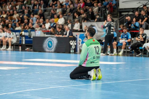 Handball I Herren I Saison 2026-2027 I Bundesliga I 8. Spieltag I TVB Stuttgart - HSG Wetzlar I 08.10.2026 Mohamed El-Tayar (12, TVB Stuttgart) Stuttgart Porsche Arena Baden-Württemberg Deutschland Copyright: xLobeca MaxxPetershansx
