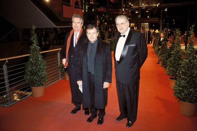 V.l.n.r.: Autor Hanif Kureishi (GBR), Regisseur Patrice Chereau (FRA) und Festivalleiter Moritz de Hadeln (GER)