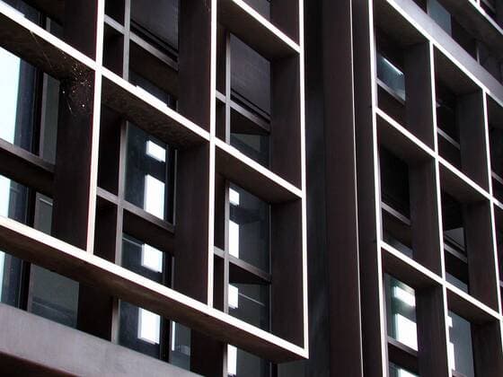 Architektur von Arne Jacobsen Fensterfront - Mainzer Rathaus (Fuchsbau)