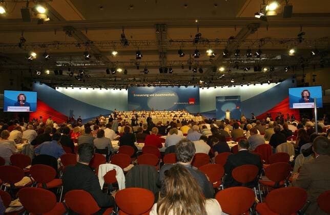 Berliner SPD-Wahlparteitag im Estrel Hotel Convention Center