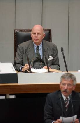 Dr. Christoph Stölzl (CDU Vizepräsident des Abgeordnetenhauses) während der Haushaltsdebatte im Berliner Abgeordnetenhaus