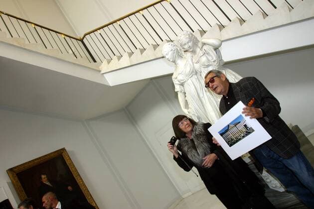 Fotograf Helmut Newton (GER) mit Ehefrau June (USA) anlässlich der Übergabe von seiner Fotosammlung an die Stadt Berlin