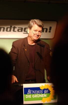 Wolfgang Wieland (GER Bündnis 90 Die Grünen Innenpolitischer Sprecher des Abgeordnetenhauses) während seiner Rede anlässlich des Politischen Aschermittwochs in der Fabrik - Potsdam