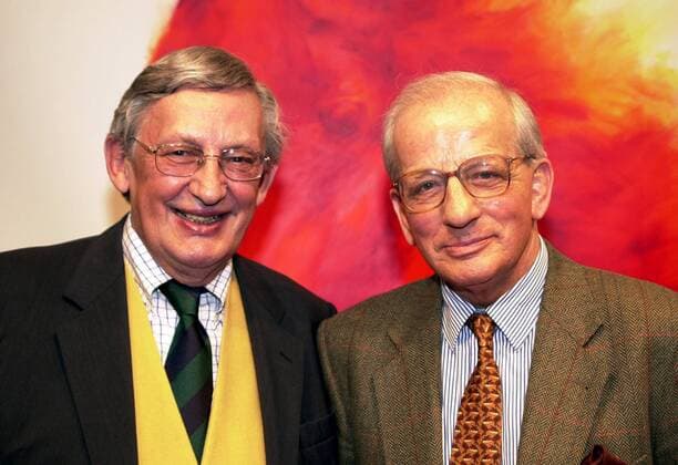 Journalist Claus-Hinrich Casdorff (li.) und Springreiter Hans Günter Winkler (beide GER)
