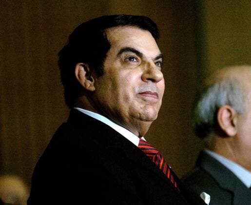 Tunesischer Ex-Präsident Ben Ali zu 35 Jahren Haft verurteilt, 10. Jahrestag am 20. Juni Zine El Abidine Ben Ali (TUN Staatspräsident Tunesien) anlässlich der Eröffnung der Handball-Weltmeisterschaft in Rades - Tunesien