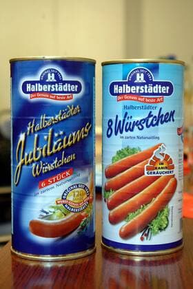 Zwei Büchsen - Halberstädter Würstchen -