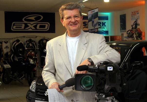 Klaus Feldmann (GER Ehemaliger Sprecher Aktuelle Kamera) im Suzuki Autohaus Tross in Dresden