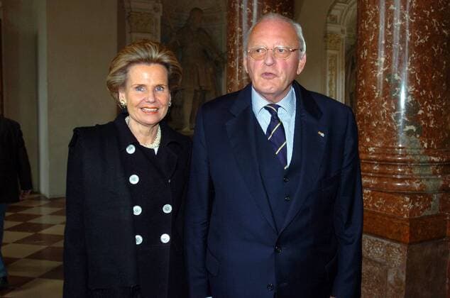 Roman Herzog (GER CDU) und seine Ehefrau Alexandra von Berlichingen (GER) anlässlich der Verleihung des Franz-Josef-Strauß-Preises in München