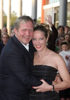 Schauspielerin Ann-Kathrin Kramer (GER) mit Lebensgefährten und Schauspieler Harald Krassnitzer (AUT) anlässlich der Verleihung des Deutschen Fernsehpreises in Köln