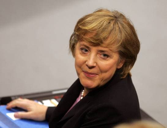 Angela Merkel (GER CDU-Bundesvorsitzende) im Deutschen Bundestag in Berlin