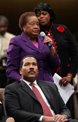 Dexter Scott King (USA) anlässlich der Trauerfeier für seine verstorbene Mutter Coretta Scott King (USA Witwe von Martin Luther King Jr.) in der New Birth Missionary Baptist Church in Lithonia -  (atl2006020720)
