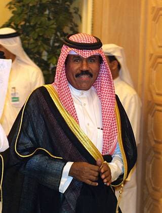 Scheich Nawaf Al Ahmad Al Sabah (KUW Stellvertretender Ministerpräsident Kuwait) anlässlich eines Pressetermins in Kuwait City - 