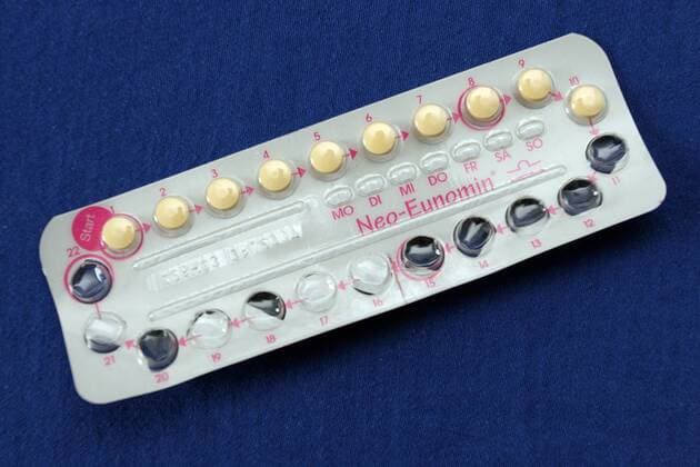 Angebrochener Streifen der Antibabypille Neo-Eunomin