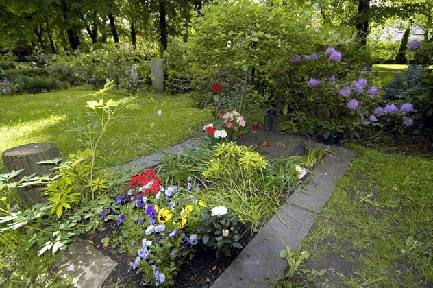 Grab von Ulrike Meinhof auf dem Friedhof der - Gemeinde zum heiligen Kreuz - in Wilmersdorf