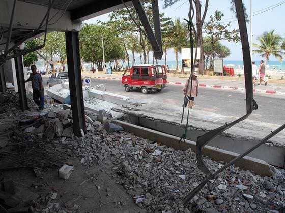 Vom Tsunami zerstörtes Haus am Patong Beach auf Phuket - Thailand