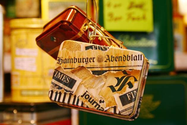 Vorratsdosen - Hamburger Abendblatt - in Koffer-Form