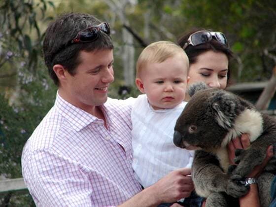 Prinzenpaar Frederick und Mary von Dänemark (DEN) und Sohn Christian während eines Besuches im Bonorong Tierpark auf Tasmanien - 