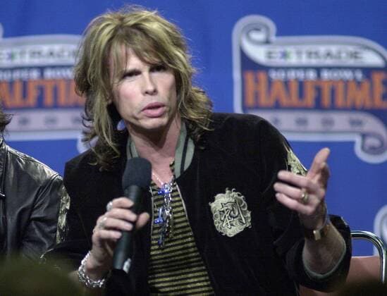 Sänger Steven Tyler (USA Aerosmith) während einer Pressekonferenz anlässlich des XXXV Super Bowl in Tampa  SBP2001012510