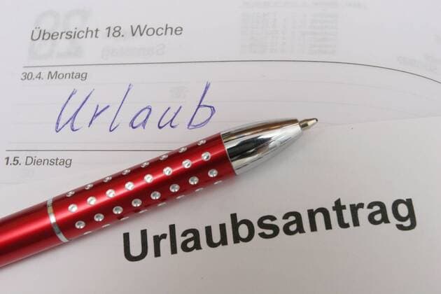 Urlaubsplanung - Urlaubsantrag und Eintrag im Kalender