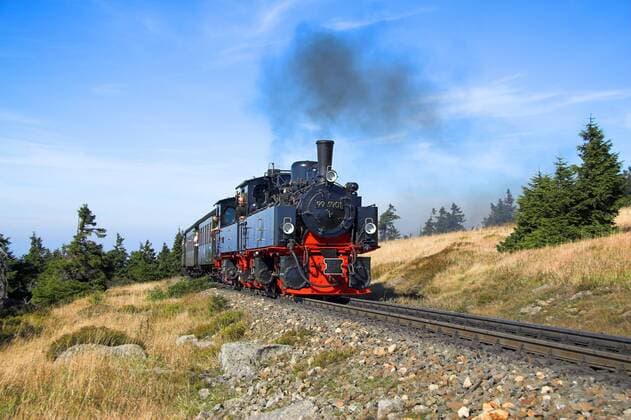 Lokomotive der Harzer Schmalspurbahn im Harz