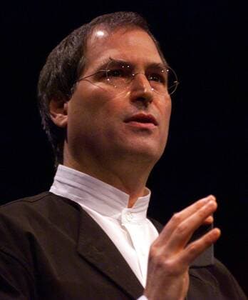 Steve Jobs (USA CEO Apple Computer Inc.) während seines Vortrages bei der Computermesse - MacWorld - in San Francisco  (SXP99010508)