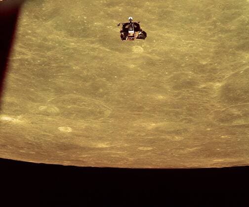 IMAGO History, Mondlandung der Apollo 11 am 20.07.1969 Landefähre auf dem Mond während der Mission Apollo 11 -  - KSC99071517