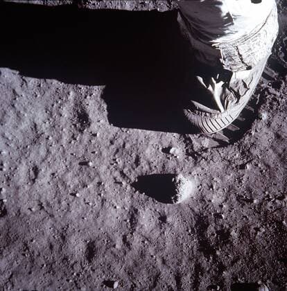 IMAGO History, Mondlandung der Apollo 11 am 20.07.1969 Fuß auf dem Mond während der Mission Apollo 11 -  - KSC99071510