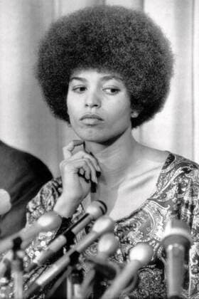 Berühmte Feministinnen, Angela Davis Bürgerrechtlerin Angela Davis (USA) während eines Pressetermins in San Francisco -  (ARK1970010109)