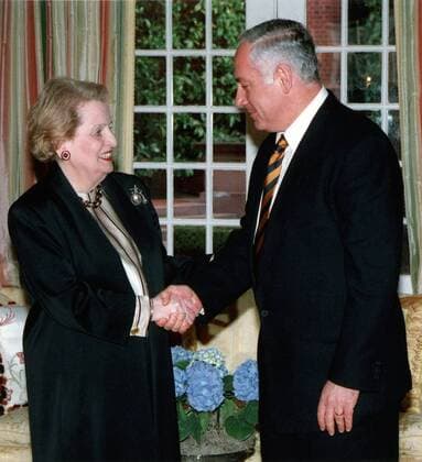 Madeleine K. Albright (USA Außenministerin) empfängt Benjamin Netanjahu (ISR Premierminister) in Washington -  (ARK19970103701)