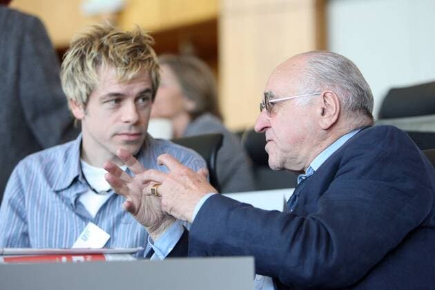 Komiker Michael Mittermeier (li., GER) und Moderator Alfred Biolek (GER) anlässlich des - Intellectual Live8 Forum für Afrika - in Berlin