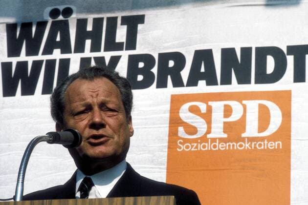 Bundeskanzler Willy Brandt (GER SPD) während einer Rede