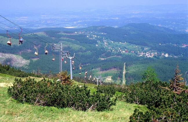 Sessellift zur Schneekoppe in Karpacz im Riesengebirge