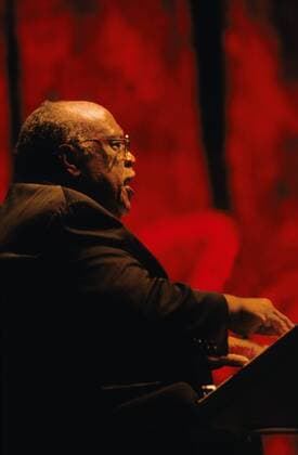 Pianist Les McCann (USA) anlässlich des Monterey Jazz Festivals in Monterey