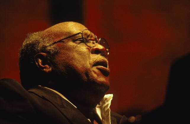 Pianist und Sänger Les McCann (USA) anlässlich des Monterey Jazz Festivals in Monterey