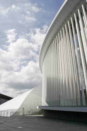Architektur von Christian de Portzamparc Philharmonie in Luxemburg
