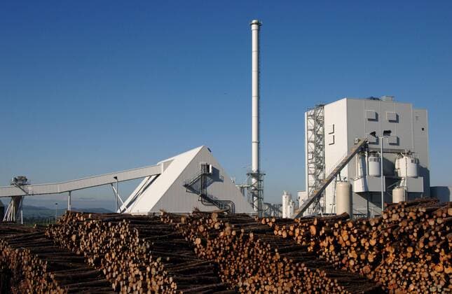 IMAGO Nature: Unsere Erde, Energiequellen, Biomasse Biomasse-Kraftwerk in Lockerbie (Schottland) - 