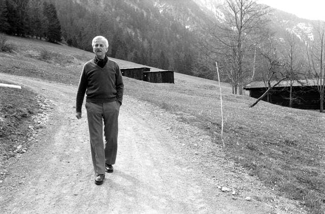 Richard Von Weizsäcker (GER CDU-Landesvorsitzender und Regierender Bürgermeister von Berlin) in Bayrischzell