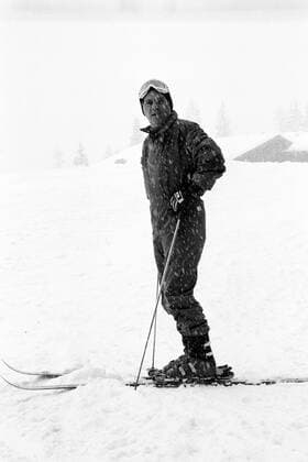 Wolfgang Schäuble (Deutschland CDU Chef des Bundeskanzleramtes und Bundesminister für besondere Aufgaben) beim Skifahren bei Lech am Arlberg